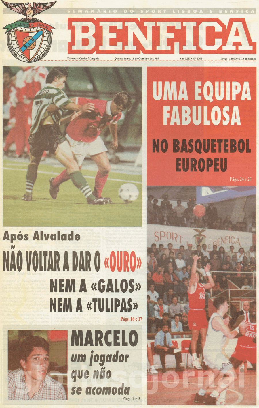 jornal o benfica 2765 1995-10-11